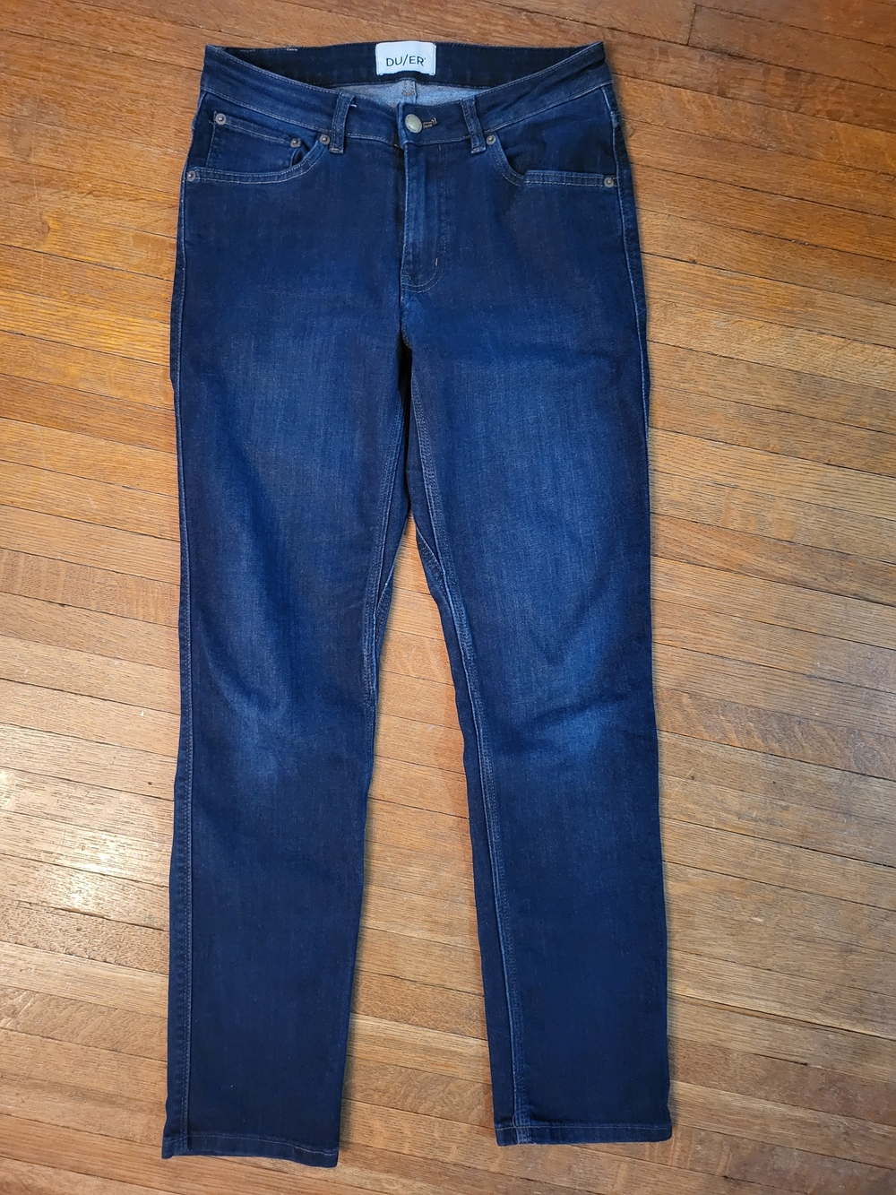DU/ER Women’s Skinny Jeans in Dark Blue